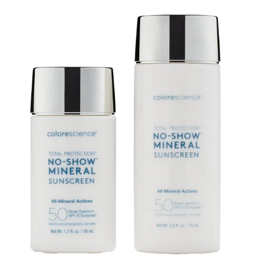 Colorescience No Show fényvédő arcra, 50ml és 78ml kiszerelés
