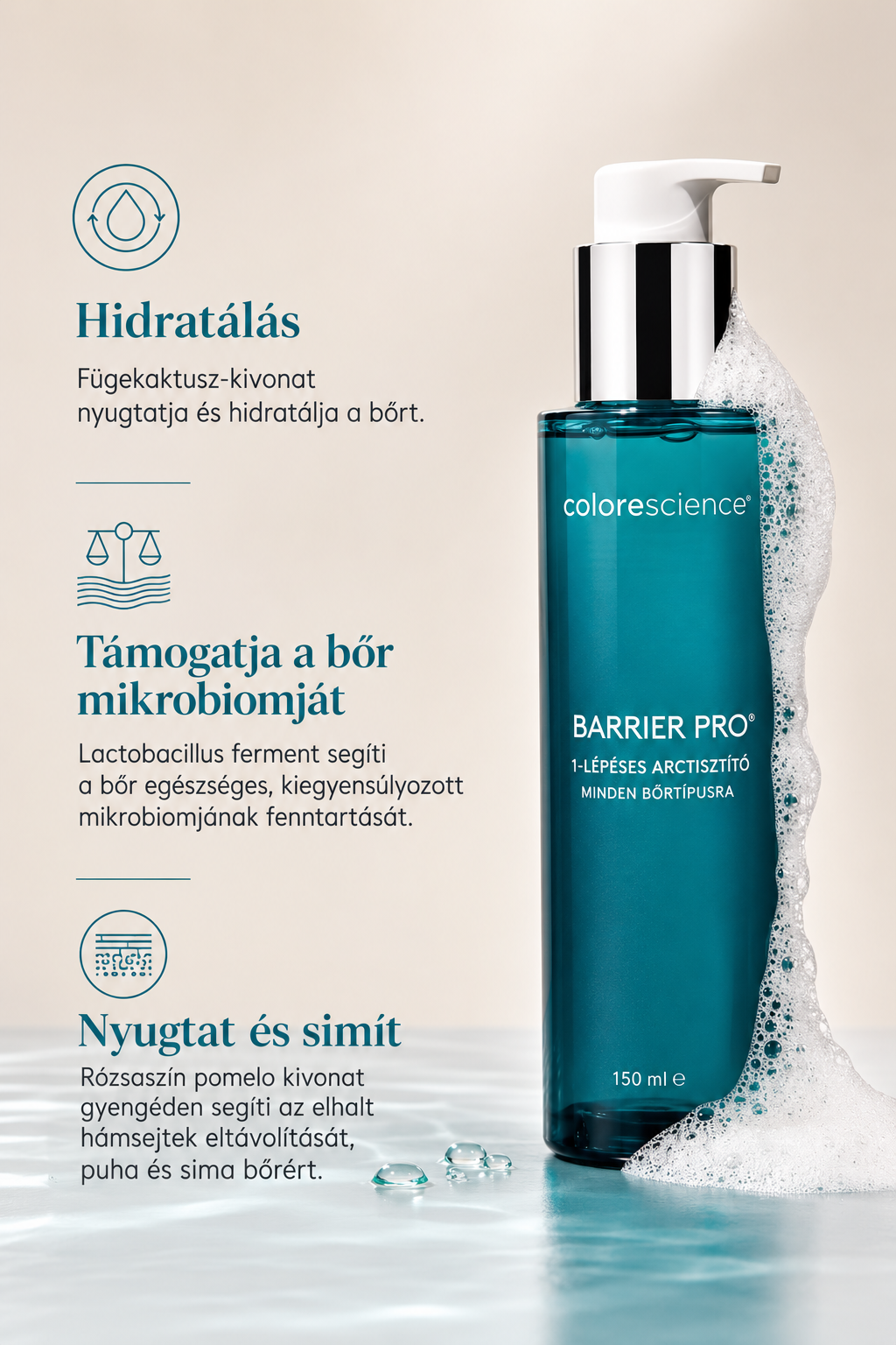 Colorescience arctisztító lemosó összetevők
